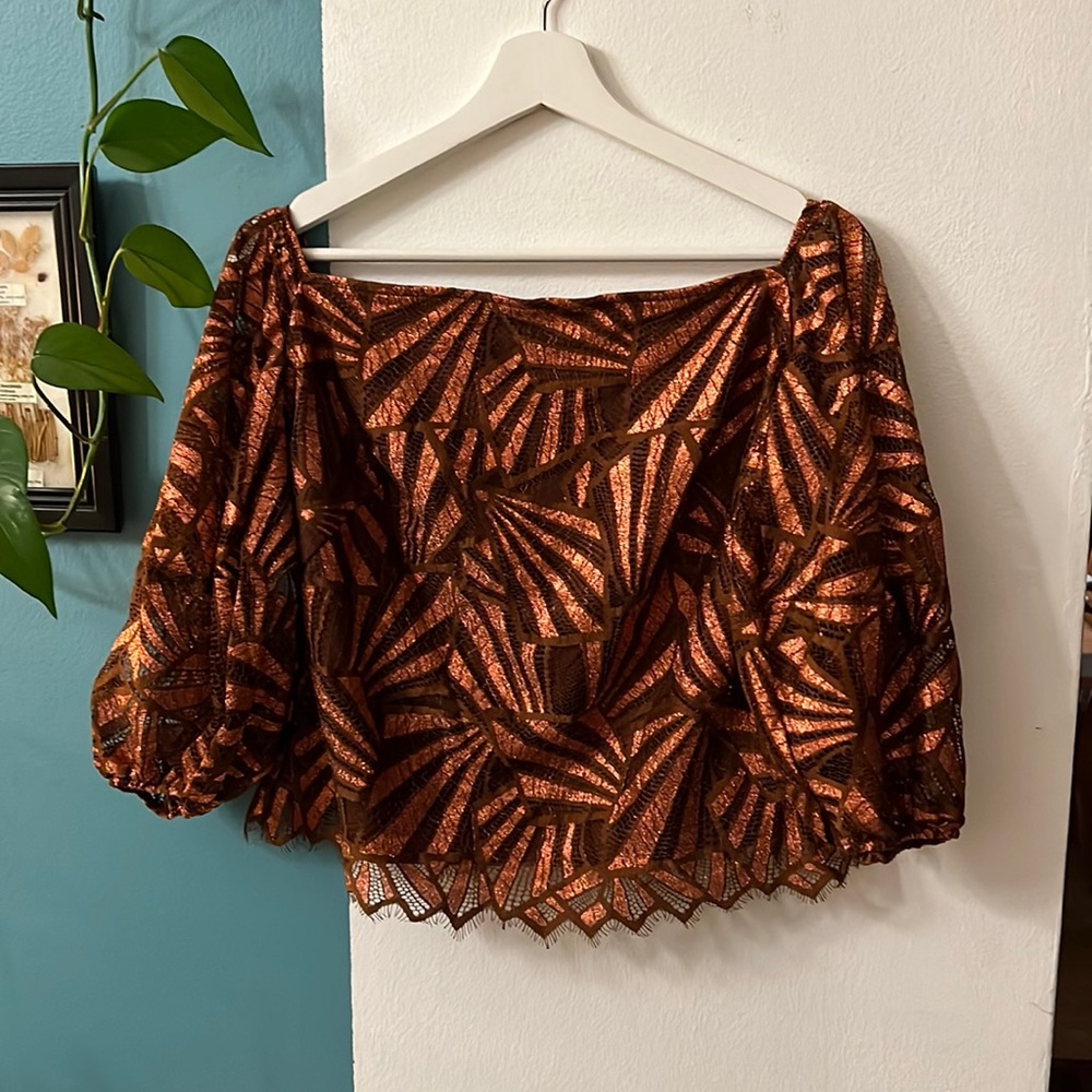 Eva Franco Shine Lace Top